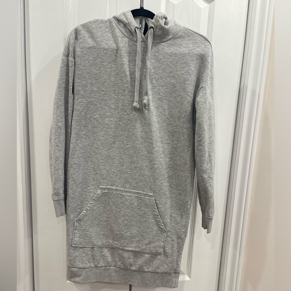 Sweatshirt Dress Long Sleeve Dress for Women Light Gray size S - Picture 2 of 5